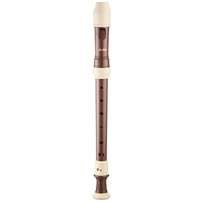 Image of Aulos C soprano recorder Bel Canto 105A, flute (baroque fingering, complete with bag, wiper stick and fingering chart, synthetic resin, thumb rest), medium brown