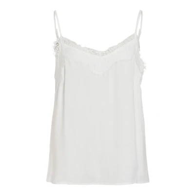 Image of VILA Top, Women&#039;s, Size: 6, Cloud dancer