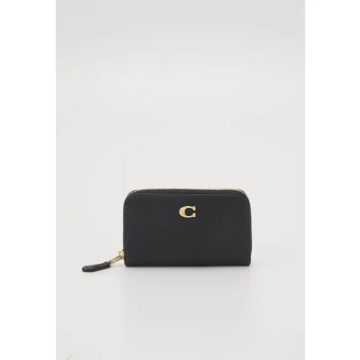 Image of Coach Women&#039;s Small Zip Around Card Case, Black, S