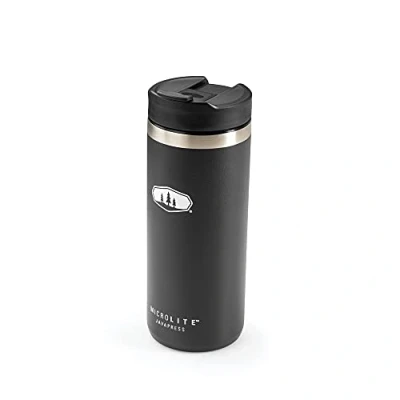Image of GSI Outdoors Glacier SS Commuter Javapress Thermos,Unisex Adult, unisex_adult, 67335, Black (Black), One Size