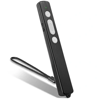 Image of Kinizuxi Presentation Clicker Pointer with Lanyard, 100M Wireless Presenter Remote PPT PowerPoint Clicker, 2.4GHz Slide Advancer for Mac Computer Laptop