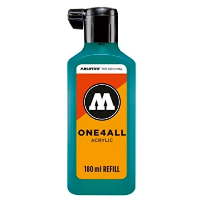 Image of Molotow ONE4ALL Refill Acrylic, Colour 206 Lagoon Blue, 180 ml, Ink for Permanent Marker