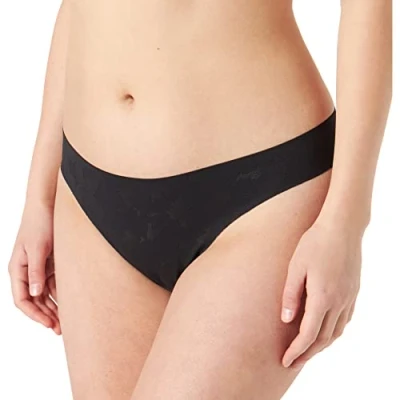 Image of sloggi Women&#039;s Zero Lace 2.0 Brazil Underwear, Black, XS
