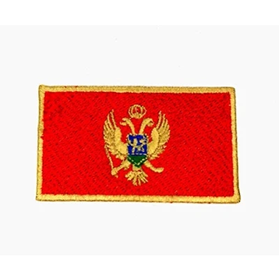Image of Montenegro National Country Flag Iron Sew on Embroidered Patch