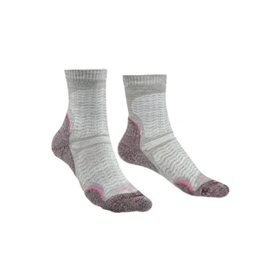 Image of Bridgedale HIKE Ultralight T2 Merino Performance Pattern Crew Women&#039;s Medium Aubergine