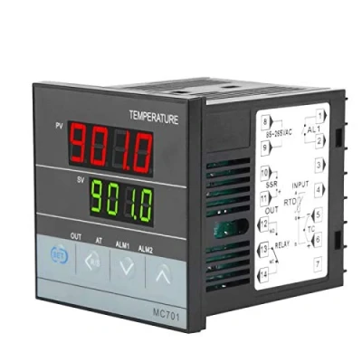 Image of Output Temperature Controller, MC701 Digital PID Controller K Type PT100 Sensor Input Relay SSR Grill