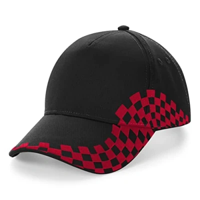 Image of Beechfield B159 Grand Prix Cap Black/Classic Red