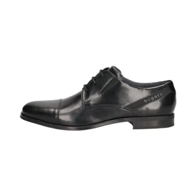 Image of bugatti Men&#039;s Derby mit Textileinsatz und Querkappe Lace up, Black, 6.5 UK