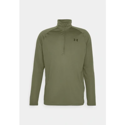 Image of Under Armour TECH ZIP Long sleeved top, Men&#039;s, Size: XS, Marine green/black