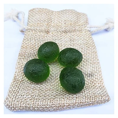Image of HCHL Moldavite stone, Real Raw 4pcs Green Meteorite Glass Czech Fall Rough Aerolite crystal Energy Stone jewelry, women&#039;s jewelry