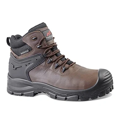 Image of Rock Fall Men&#039;s Herd Waterproof Safety Boot, Brown, 9 UK