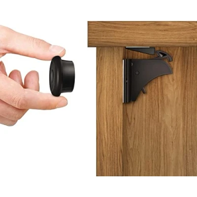 Image of Dokon Child Safety Magnetic Cupboard Locks, 2 Keys &amp; 10 Bonus Instruction Video, Easy Install in Seconds, Baby Locks for Cabinets and Drawers, No Screws or Drilling