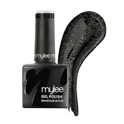 Image of Mylee Gel Nail Polish 10ml [Once Upon a Night] UV/LED Soak Off Art Manicure Pedicure for Professional, Salon &amp; Home Use [Fine Glitters Range] Long Lasting Easy to Apply