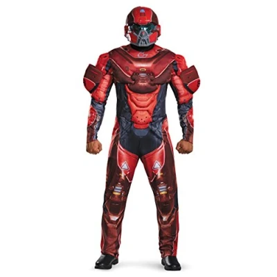 Image of Adult Halo Red Spartan Muscle Costume