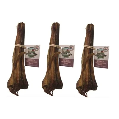 Image of Antos Antler Ostrich Metatarsus Bones Dog Chew Pack of 3