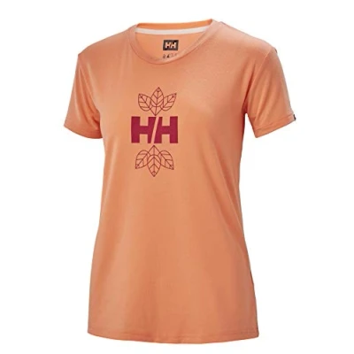 Image of Helly Hansen Women&#039;s Skog Graphic T Shirt Shirt, Womens, Ladies&#039; 62877, Melon, XS