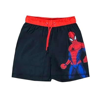 Image of Marvel Boys Spiderman Swim Shorts, Black Age 2 3 Years