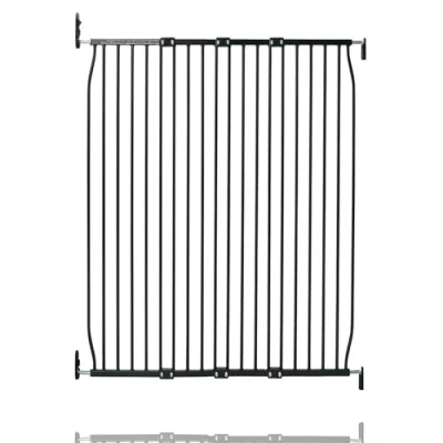 Image of Safetots Extra Tall Eco Screw Fit Baby Gate, Black, 110cm 120cm, Gate 100cm in Height, Stair for Baby, Fitted Safety Easy Installation