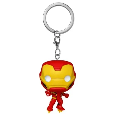 Image of Funko Pop! Keychain: Marvel NC Iron Man Comics Novelty Keyring Collectable Mini Figure Stocking Filler Gift Idea Official Merchandise Comic Books Fans Backpack Decor