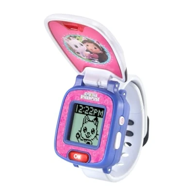Image of VTech Gabby&#039;s Dollhouse Pandy Paws&#039; Paw Tastic Watch, Official Toy, Toddler Watch with Stopwatch, Timer, Alarm &amp; Games, Gift for Children Ages 3, 4, 5, 6 + Years, English Version