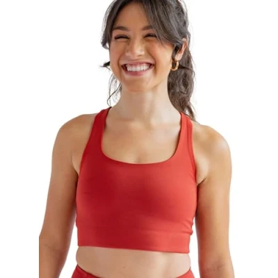 Image of Girlfriend Collective Women&#039;s Paloma Sports Bra, Ember, XS