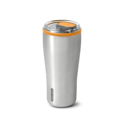Image of Black+Blum Insulated Tumbler 18/8 Stainless Steel Vacuum Travel with Leak Proof, Lockable Lid Keeps Hot for 6hrs, Cold 8hrs, Orange 600ml