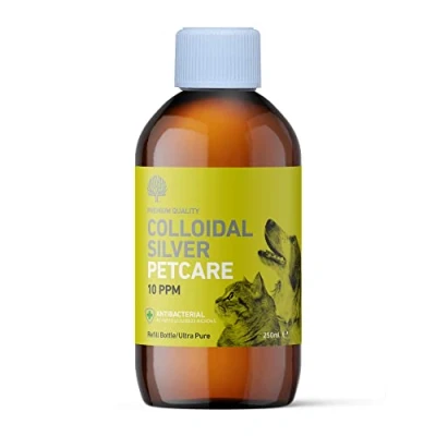 Image of Nature&#039;s Greatest Secret Antibacterial Premium Quality Smallest Particle Size Crystal Clear Colloidal Silver Petcare 10ppm Bottle 250ml