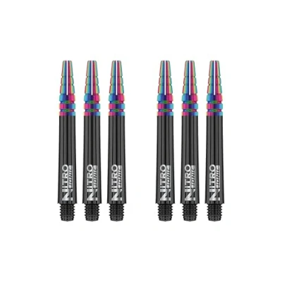 Image of RED DRAGON Nitrotech Ionic Intermediate Black Dart stems 2 sets per pack (6 in total)