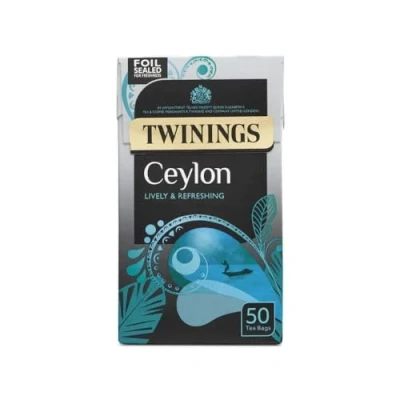 Image of Twinings Ceylon Light and Fresh Tea Bag, 50g (Pack of 50)