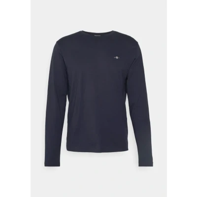 Image of GANT REG Shield Long sleeved top, Men&#039;s, Size: XS, Evening blue