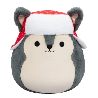 Image of Squishmallows Squishmallow Plush Toy FuzzAMallows Ryan the Christmas Husky 30 cm Cuddly Toys Original 2024