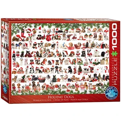 Image of Eurographics 6000 0939 Holiday Dogs Puzzle, Various, 48 x 68 cm