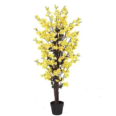 Image of 120cm Artificial Yellow Blossom Tree
