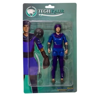 Image of Sikh Action Figure Toy Tegh Kaur Blue Khalsa Toys