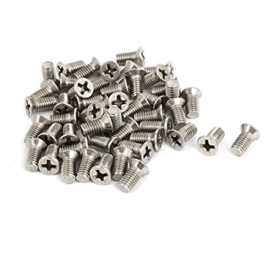Image of sourcingmap M5x10mm Countersunk Flat Head Phillips Screw Bolts 50pcs