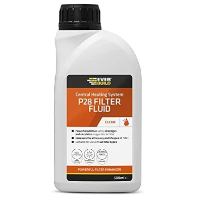 Image of Everbuild P28 Central Heating System Filter Fluid, Powerful Additive Safely Dislodges and Circulates Magnetite to 500 ml