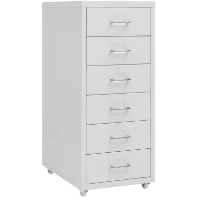 Image of vidaXL Mobile File Cabinet Grey 28x41x69 cm Metal