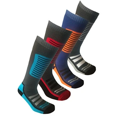 Image of i Smalls 4 Pairs Mens Long Hose High Performance Ski Socks UK 6 11 (EUR 39 45)