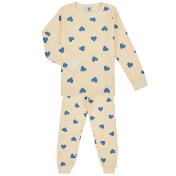 Image of Petit Bateau TABLE boys&#039;s Sleepsuits in Blue