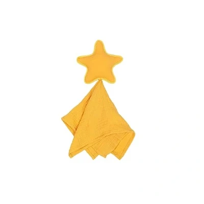 Image of FOMAISELF Cotton Star Loveys for Babies, Newborn Baby Lovey Security Blanket, Lovies Babies New Born Baby, Yellow