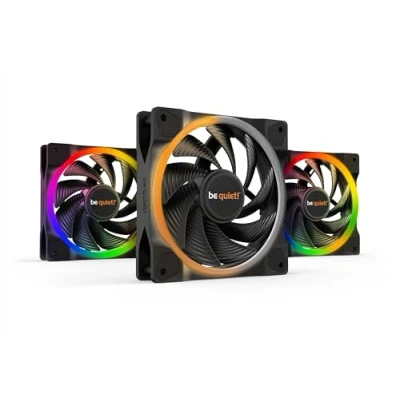 Image of be quiet! Light Wings 120mm PWM high speed fan 3 pack ARGB LED quiet case 4 pin, compatible with radiator, BL077