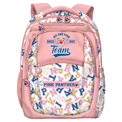 Image of Dohe Large Backpack 3 compartments Size 28 x 40 12 cm Pink Panther Team Model