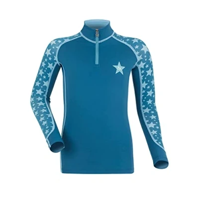 Image of LeMieux Mini Base Layer Top My Long Sleeve Athletic Thermal Shirts Equestrian Apparel &amp; Gear for Horseback Riding (Marine/3 4 Years)
