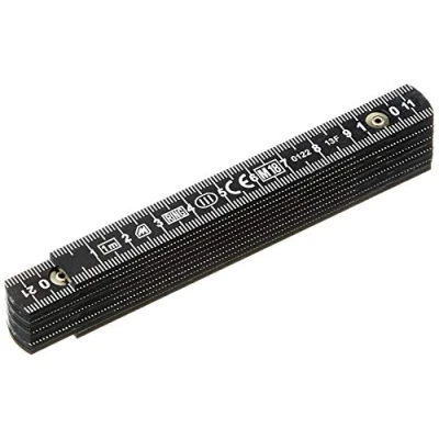 Image of Metrica 19060 1m Small Fiberglas Folding Rule Black
