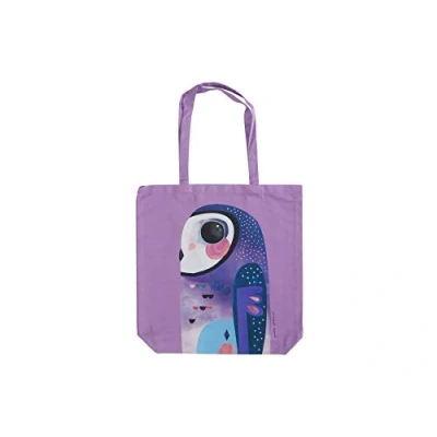 Image of Maxwell &amp; Williams Pete Cromer Large Tote Bag, Owl Print, 100% Cotton, 42 x 41 cm