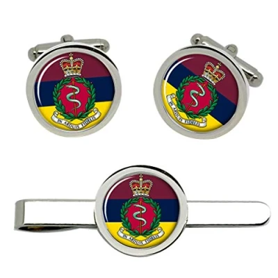 Image of Royal Army Medical Corps, British Cufflinks and Tie Clip Set