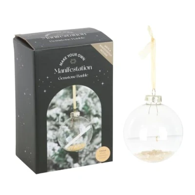 Image of Citrine Manifestation Christmas Bauble Kit Harness Positive Energy for Festive Decor Sparkling Symbol of Intent Inspire Loved Ones with Rituals