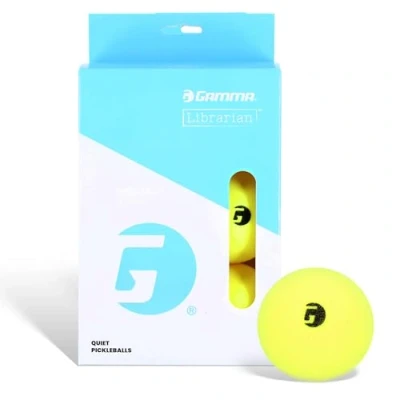 Image of GAMMA Librarian Foam Pickleball Balls, Balls for Practice with True Bounce on All Surfaces, Box of 6