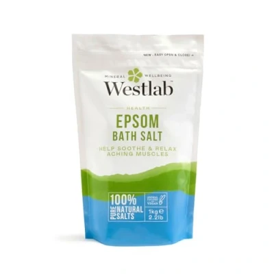 Image of Westlab Reviving Epsom Salt 1kg Resealable Pouch Pure and Unscented, Pack of 1