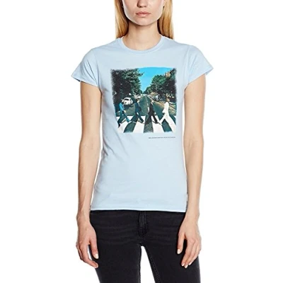 Image of T Shirt # L Blue Femmina Abbey Road